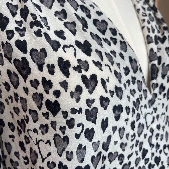 JOIE Silk Blouse, Short Sleeve V-Neck - Picture 5 of 12